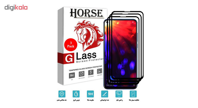 محافظ صفحه نمایش 5D هورس مدل FAG مناسب برای گوشی موبایل نوکیا X71 بسته سه عددی