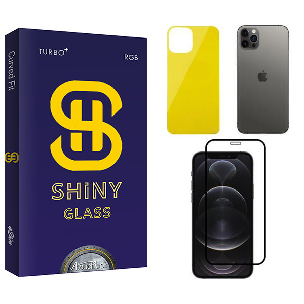 محافظ صفحه نمایش آتوچبو مدل Shiny مناسب برای گوشی موبایل اپل iPhone 12 Pro به همراه محافظ پشت گوشی