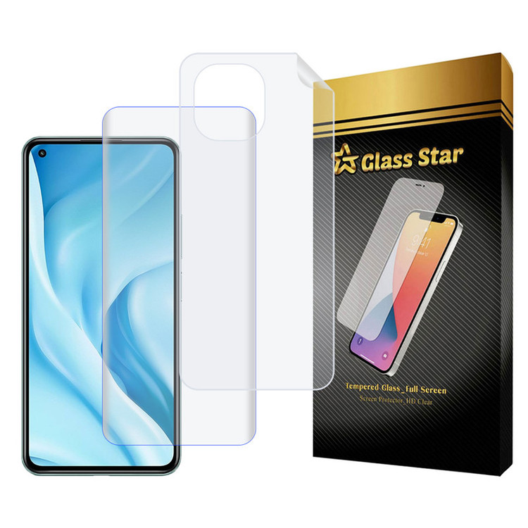 محافظ صفحه نمایش یووی گلس استار مدل UVNANOMTBS مناسب برای گوشی موبایل شیائومی Mi 11 / 11 Pro به همراه محافظ پشت گوشی