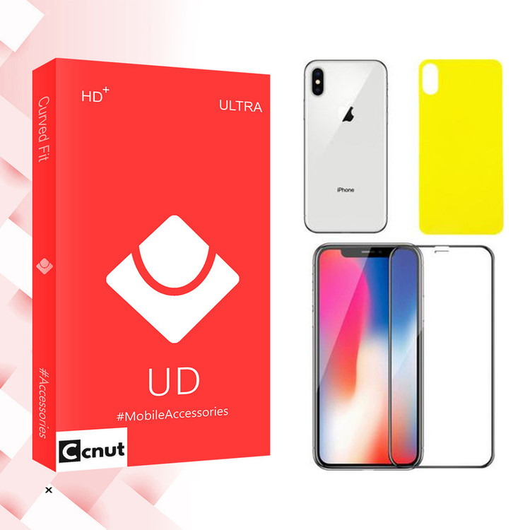 محافظ صفحه نمایش کوکونات مدل UD مناسب برای گوشی موبایل اپل iPhone x به همراه محافظ پشت گوشی
