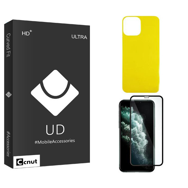 محافظ صفحه نمایش کوکونات مدل UDB مناسب برای گوشی موبایل اپل iPhone 11 promax به همراه محافظ پشت گوشی