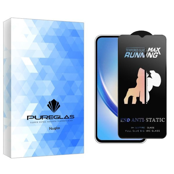محافظ صفحه نمایش پیور گلس مدل NueGlasnewpkg Running Max مناسب برای گوشی موبایل سامسونگ Galaxy A34