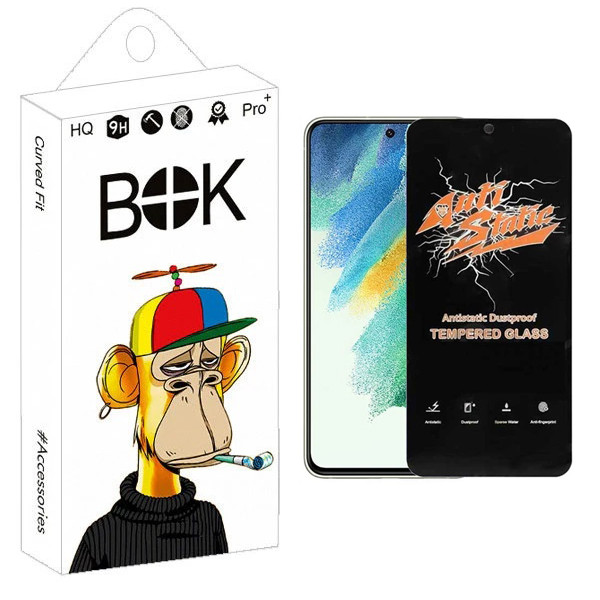 محافظ صفحه نمایش بوک مدل Transparent Antistatic مناسب برای گوشی موبایل سامسونگ Galaxy S21 FE