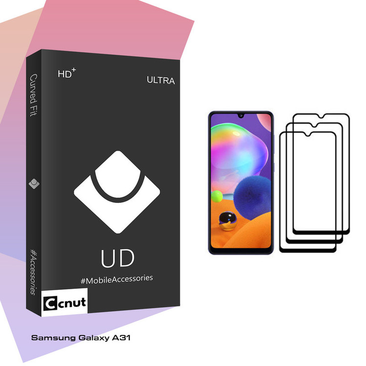 محافظ صفحه نمایش کوکونات مدل UD Black مناسب برای گوشی موبایل سامسونگ Galaxy A31 بسته سه عددی