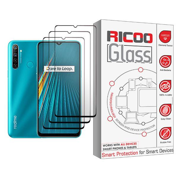 محافظ صفحه نمایش ریکو مدل Glass MIX003 مناسب برای گوشی موبایل ریلمی 5i بسته سه عددی