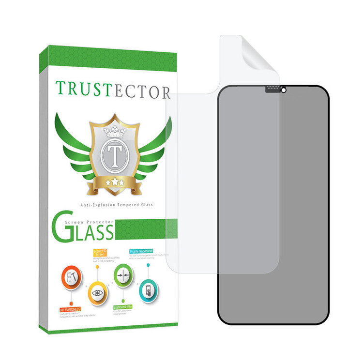 محافظ صفحه نمایش تراستکتور مدل FULLPRIVNANOT مناسب برای گوشی موبایل اپل iPhone 12 Pro Max به همراه محافظ پشت گوشی