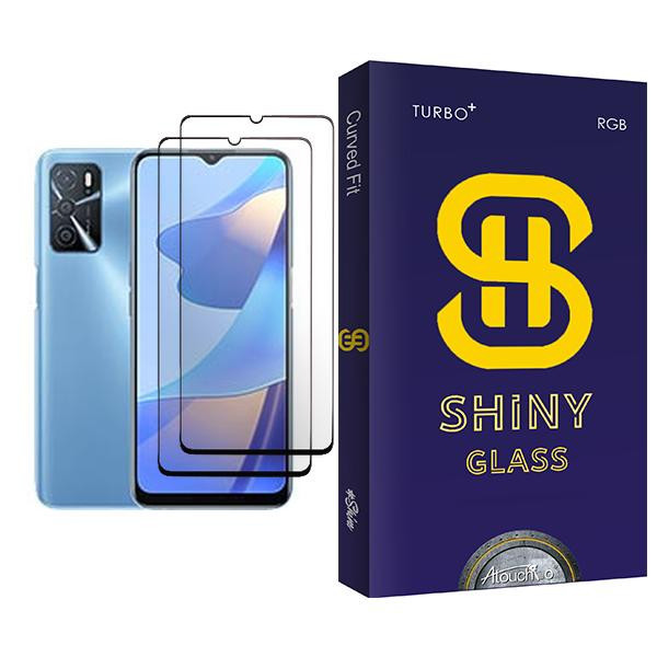 محافظ صفحه نمایش آتوچبو مدل Shiny Glass MIX002 مناسب برای گوشی موبایل اوپو A16 بسته دو عددی
