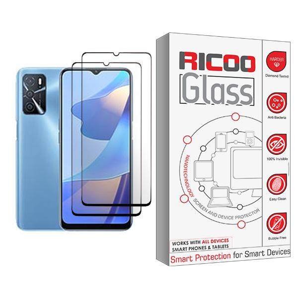 محافظ صفحه نمایش ریکو مدل Ricoo Glass MIX002 مناسب برای گوشی موبایل اوپو A16 بسته دو عددی