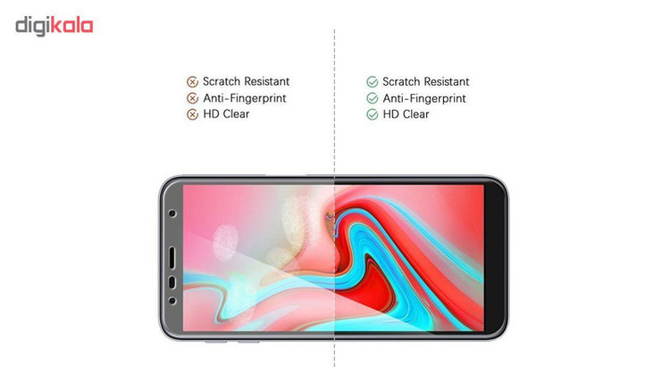 محافظ صفحه نمایش 5D هورس مدل FAG مناسب برای گوشی موبایل سامسونگ Galaxy J6 Plus بسته سه عددی