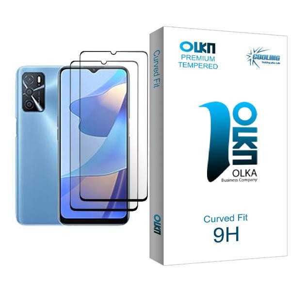 محافظ صفحه نمایش کولینگ مدل Olka Glass MIX002 مناسب برای گوشی موبایل اوپو A16 بسته دو عددی