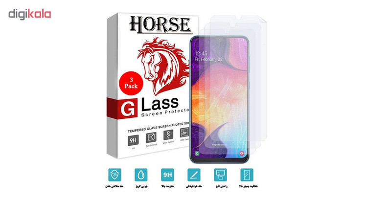 محافظ صفحه نمایش هورس مدل FSN مناسب برای گوشی موبایل سامسونگ Galaxy A30 بسته سه عددی
