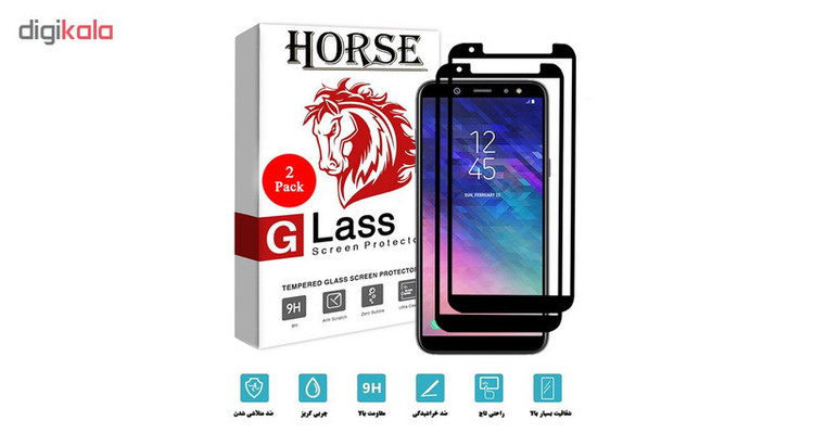 محافظ صفحه نمایش سرامیکی هورس مدل CRM مناسب برای گوشی موبایل سامسونگ Galaxy A6 2018 بسته دو عددی