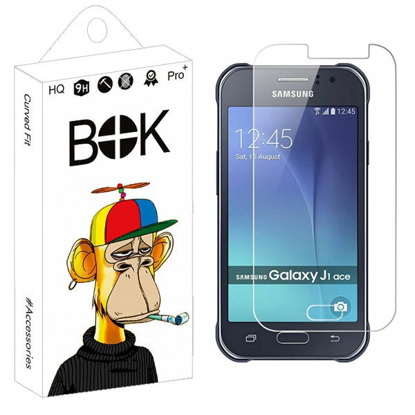 محافظ صفحه نمایش شیشه ای بوک مدل Bright مناسب برای گوشی موبایل سامسونگ Galaxy J1 Ace / J110 / J111