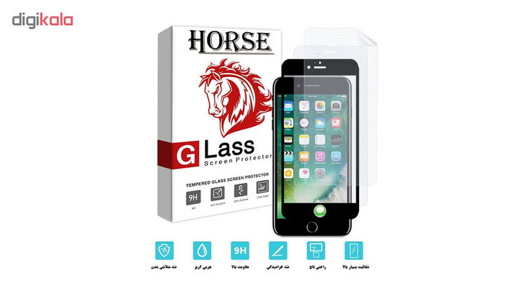 محافظ صفحه نمایش 5D و نانو هورس مدل FAG مناسب برای گوشی موبایل اپل iPhone 7 Plus / 8 Plus مجموعه سه عددی