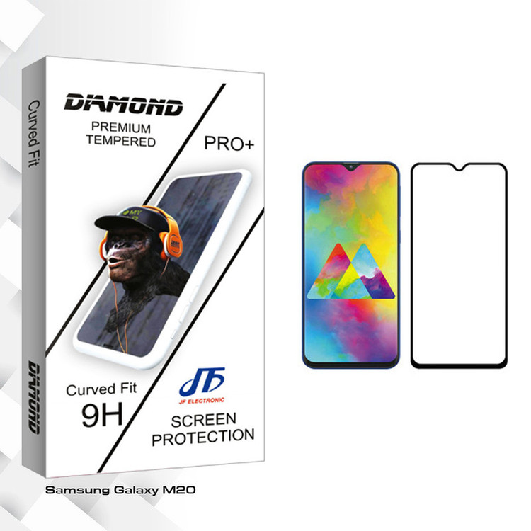 محافظ صفحه نمایش جی اف مدل Diamond glass مناسب برای گوشی موبایل سامسونگ Galaxy M20