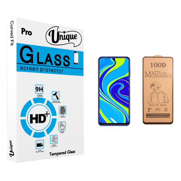 محافظ صفحه نمایش سرامیکی یونیک مدل +Clear مناسب برای گوشی موبایل شیائومی Redmi Note 9s