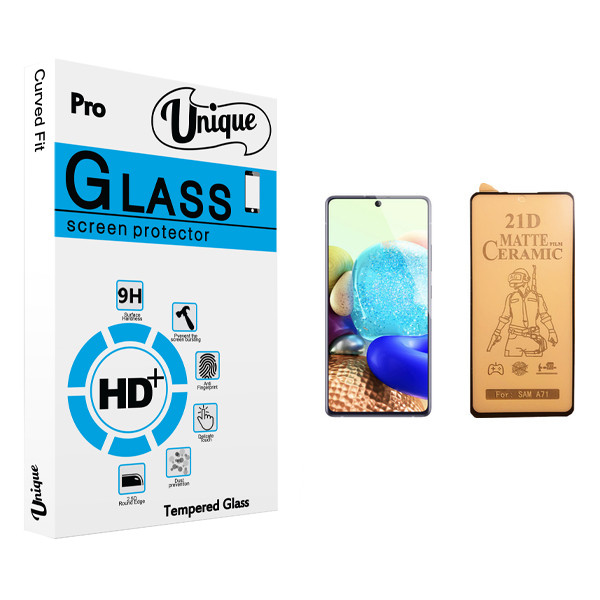 محافظ صفحه نمایش سرامیکی یونیک مدل +Clear مناسب برای گوشی موبایل سامسونگ Galaxy A71