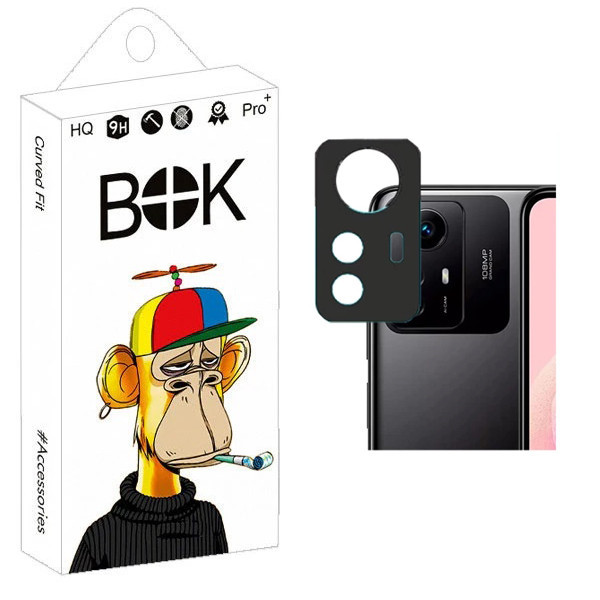 محافظ لنز دوربین بوک مدل 3D-9H مناسب برای گوشی موبایل شیائومی Redmi Note 12S