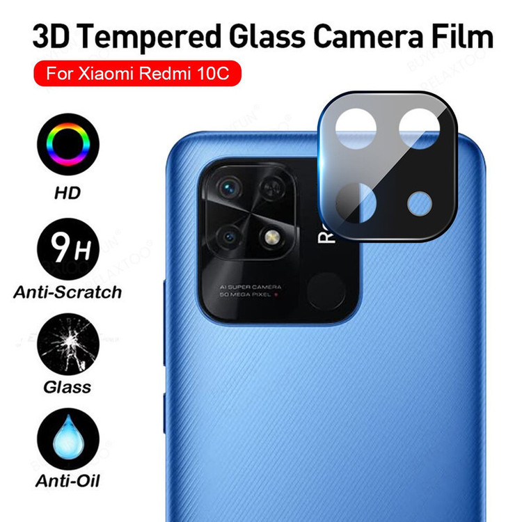 محافظ لنز دوربین بوک مدل 3D-9H مناسب برای گوشی موبایل شیائومی Redmi 10C