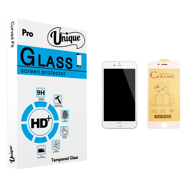 محافظ صفحه نمایش سرامیکی یونیک مدل +Clear مناسب برای گوشی موبایل اپل iPhone 6