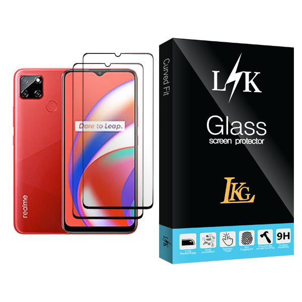 محافظ صفحه نمایش ال کا جی مدل LK Glass MIX002 مناسب برای گوشی موبایل ریلمی C12 بسته دو عددی
