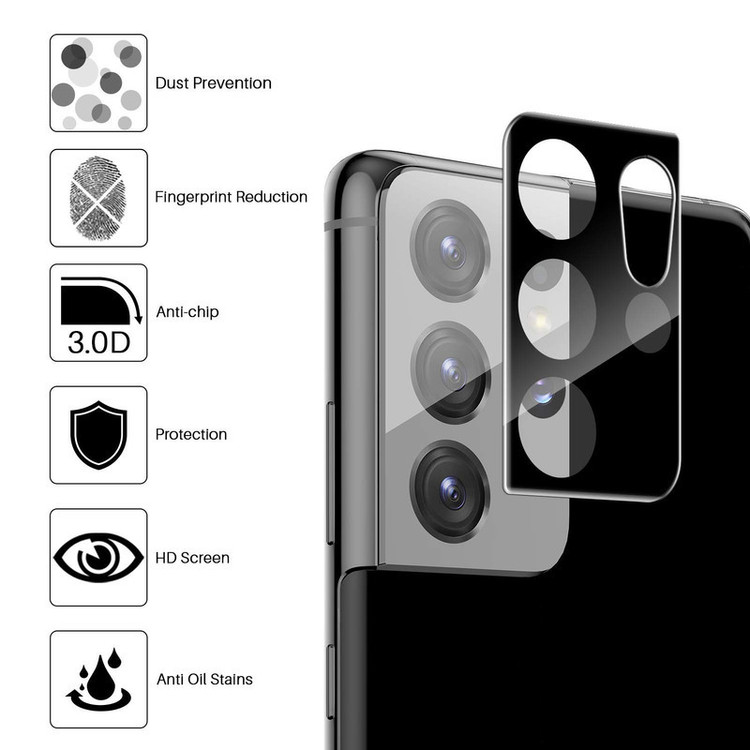 محافظ لنز دوربین میبو مدل 3D-9H مناسب برای گوشی موبایل سامسونگ Galaxy S21 Ultra