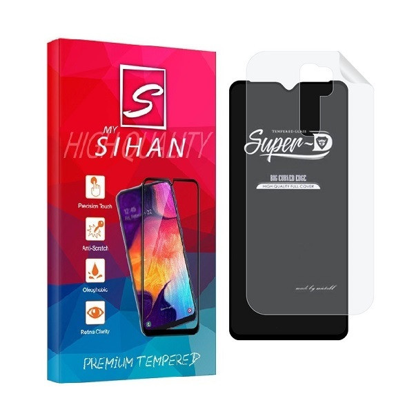 محافظ صفحه نمایش مای سیحان مدل 2SN-Glass مناسب برای گوشی موبایل شیائومی Redmi Note 8 Pro به همراه محافظ پشت گوشی