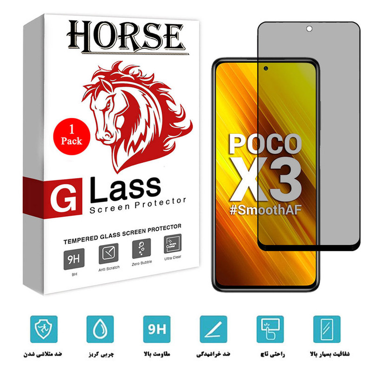 محافظ صفحه نمایش حریم شخصی هورس مدل PRF-H مناسب برای گوشی موبایل شیائومی Poco X3