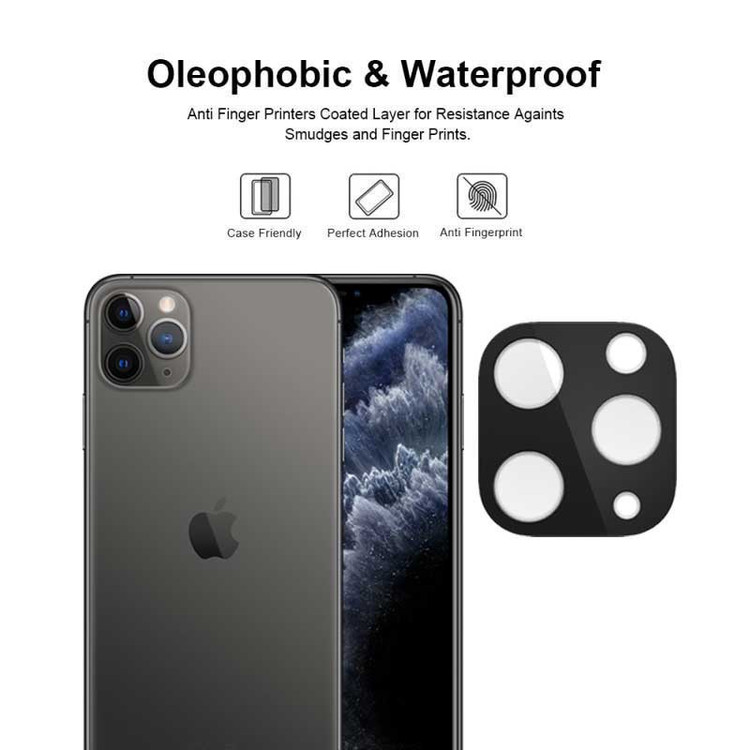 محافظ لنز دوربین بوک مدل 3D-9H مناسب برای گوشی موبایل اپل iPhone 11 Pro