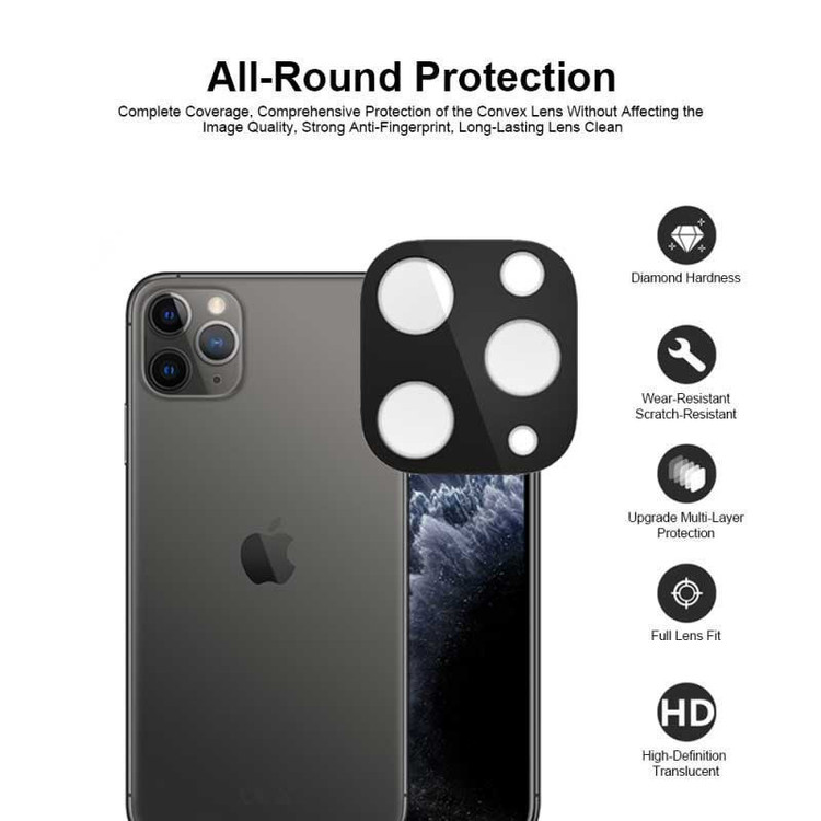 محافظ لنز دوربین بوک مدل 3D-9H مناسب برای گوشی موبایل اپل iPhone 11 Pro
