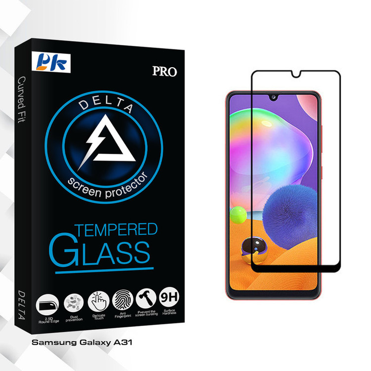 محافظ صفحه نمایش پی کی مدل Delta Glass مناسب برای گوشی موبایل سامسونگ Galaxy A31
