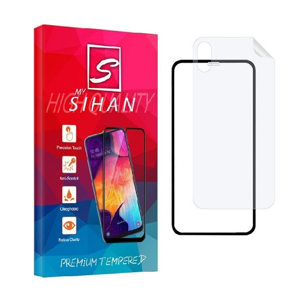 محافظ صفحه نمایش مای سیحان مدل 2FN مناسب برای گوشی موبایل اپل iPhone X به همراه محافظ پشت گوشی