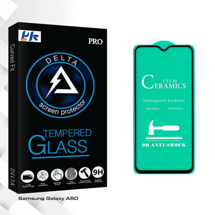 محافظ صفحه نمایش سرامیکی پی کی مدل Delta Glass مناسب برای گوشی موبایل سامسونگ Galaxy A50