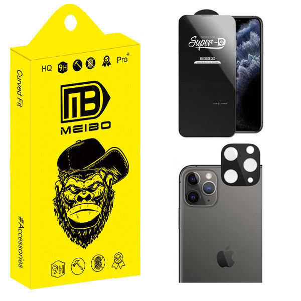 محافظ صفحه نمایش میبو مدل Clear SuperD مناسب برای گوشی موبایل اپل iPhone 11 Pro به همراه محافظ لنز دوربین