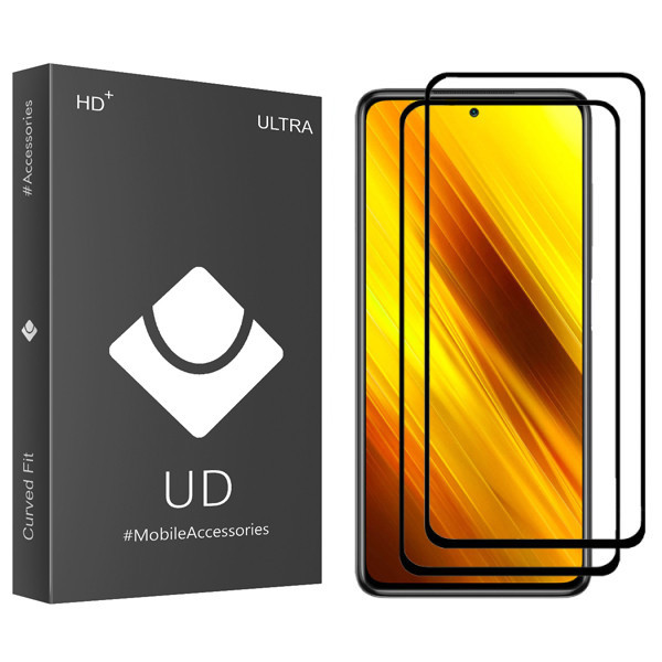 محافظ صفحه نمایش سرامیکی یو دی مدل +HD مناسب برای گوشی موبایل شیائومی Poco X3 بسته دو عددی