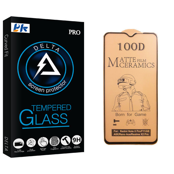 محافظ صفحه نمایش سرامیکی پی کی مدل Delta Glass مناسب برای گوشی موبایل شیائومی Redmi Note 8 Pro