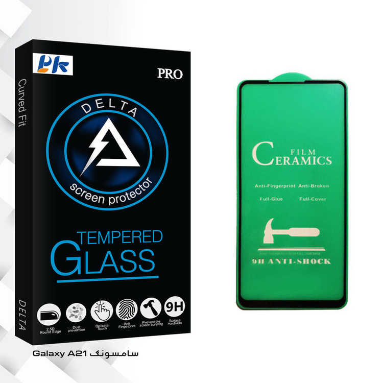 محافظ صفحه نمایش سرامیکی پی کی مدل Delta Glass مناسب برای گوشی موبایل سامسونگ Galaxy A21