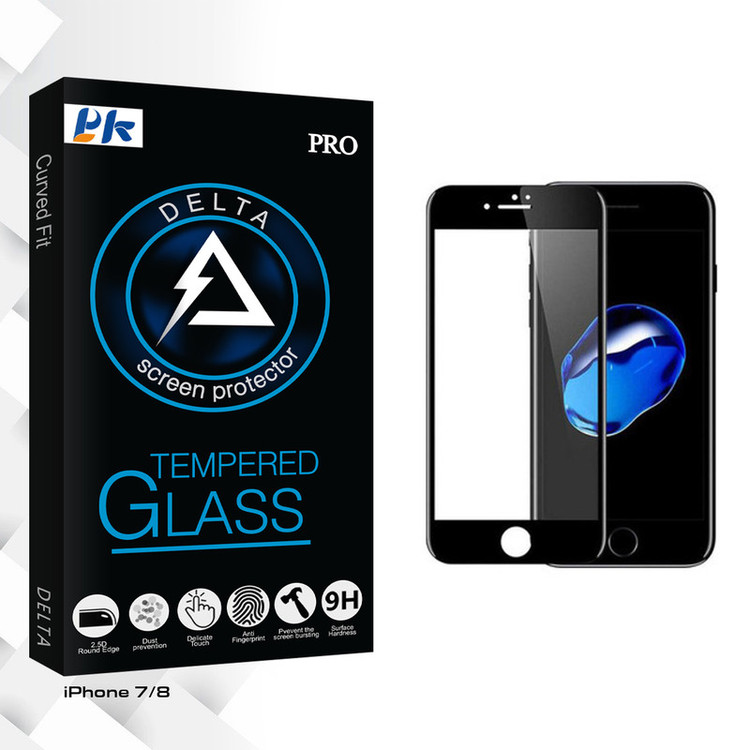 محافظ صفحه نمایش پی کی مدل Delta Glass مناسب برای گوشی موبایل اپل iPhone 7/8
