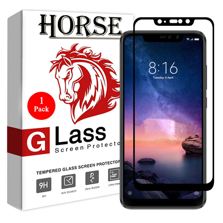 محافظ صفحه نمایش 5D هورس مدل FAG مناسب برای گوشی موبایل شیائومی Redmi Note 6 Pro