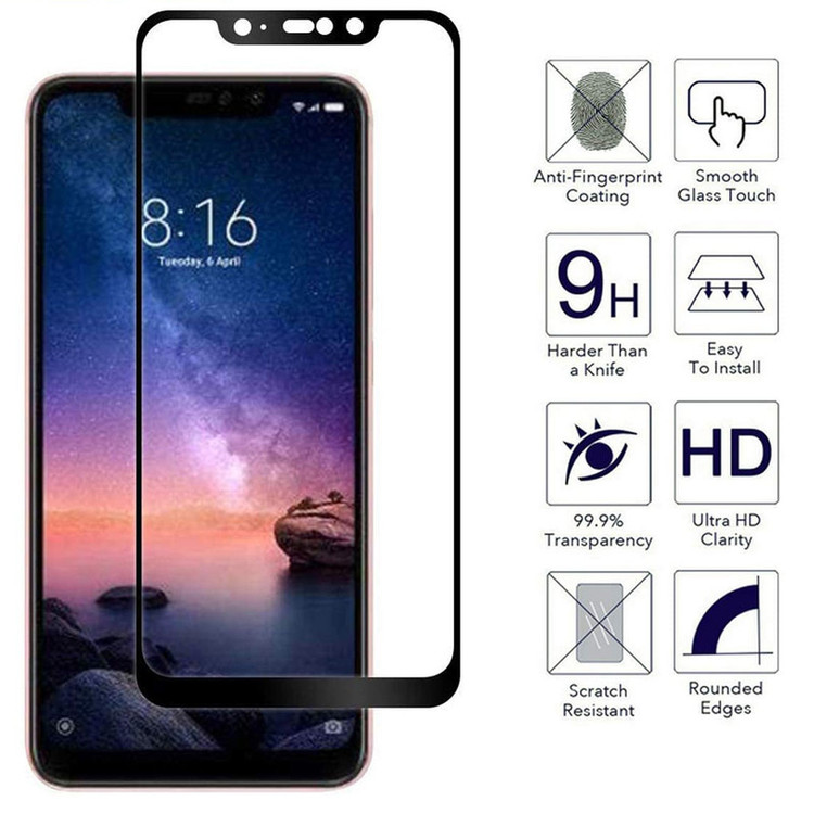 محافظ صفحه نمایش 5D هورس مدل FAG مناسب برای گوشی موبایل شیائومی Redmi Note 6 Pro