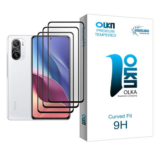 محافظ صفحه نمایش کولینگ مدل Olka Glass MIX003 مناسب برای گوشی موبایل شیائومی Redmi K40 بسته سه عددی