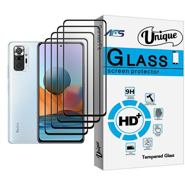 محافظ صفحه نمایش ای اف اس مدل Unique Glass MIX004 مناسب برای گوشی موبایل شیائومی Redmi Note 10 Pro بسته چهار عددی
