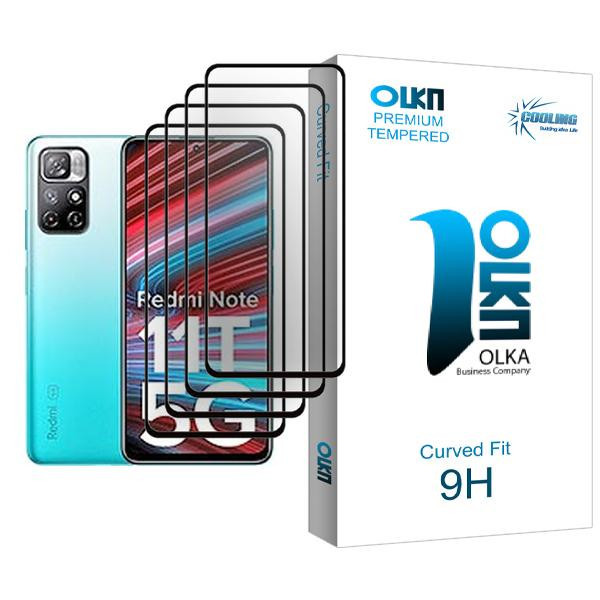 محافظ صفحه نمایش کولینگ مدل Olka Glass MIX004 مناسب برای گوشی موبایل شیائومی Redmi Note 11T 5G بسته چهار عددی