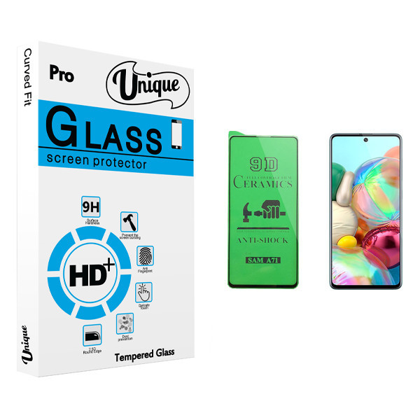 محافظ صفحه نمایش سرامیکی یونیک مدل +Clear مناسب برای گوشی موبایل سامسونگ Galaxy A71