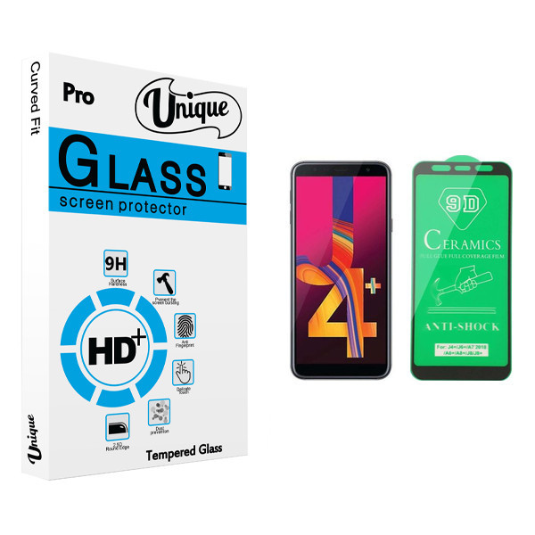 محافظ صفحه نمایش سرامیکی یونیک مدل +Clear مناسب برای گوشی موبایل سامسونگ Galaxy J4 Plus