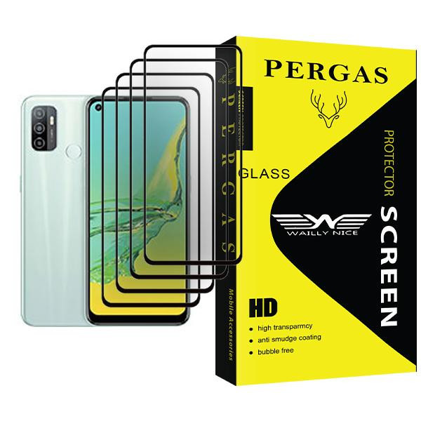 محافظ صفحه نمایش وایلی نایس مدل Pergas Glass MIX004 مناسب برای گوشی موبایل اوپو A33 (2020) بسته چهار عددی