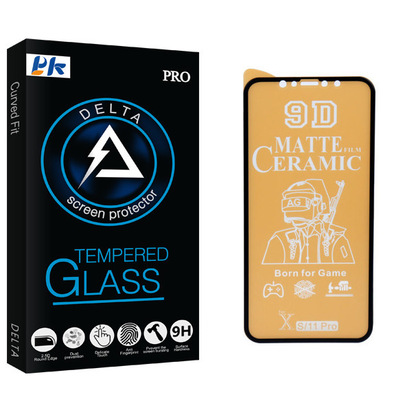 محافظ صفحه نمایش سرامیکی مات پی کی مدل Delta Glass مناسب برای گوشی موبایل اپل iphone11PRO / X/XS