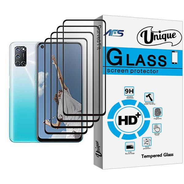 محافظ صفحه نمایش ای اف اس مدل Unique Glass MIX004 مناسب برای گوشی موبایل اوپو A52 بسته چهار عددی