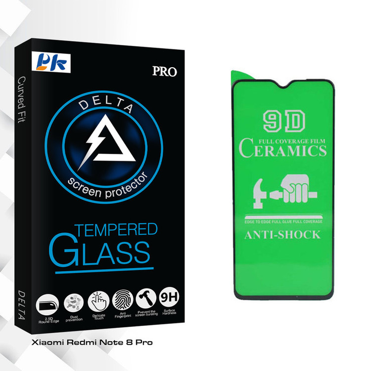 محافظ صفحه نمایش سرامیکی پی کی مدل Delta Glass مناسب برای گوشی موبایل شیائومی Redmi Note 8 Pro