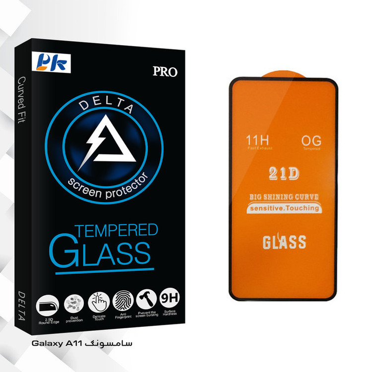 محافظ صفحه نمایش پی کی مدل Delta Glass مناسب برای گوشی موبایل سامسونگ Galaxy A11